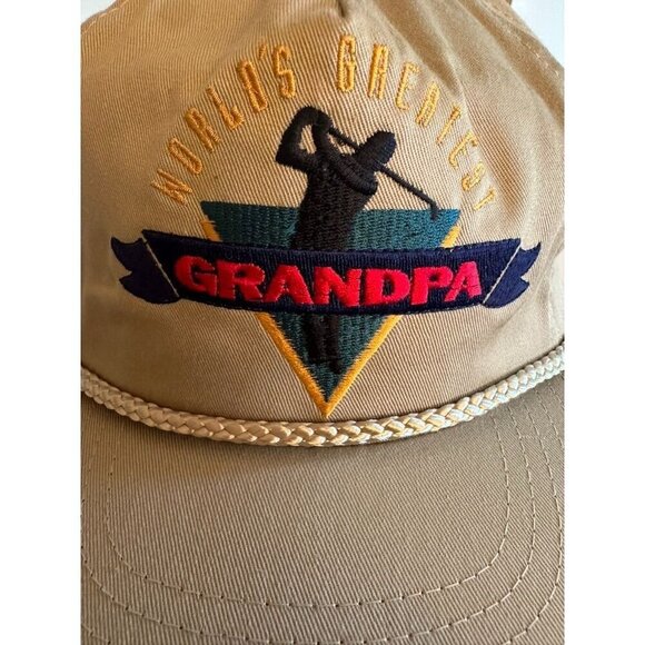 World's Greatest Grandpa Embroidered Hat One Size Fits All 100% Cotton - Picture 3 of 5